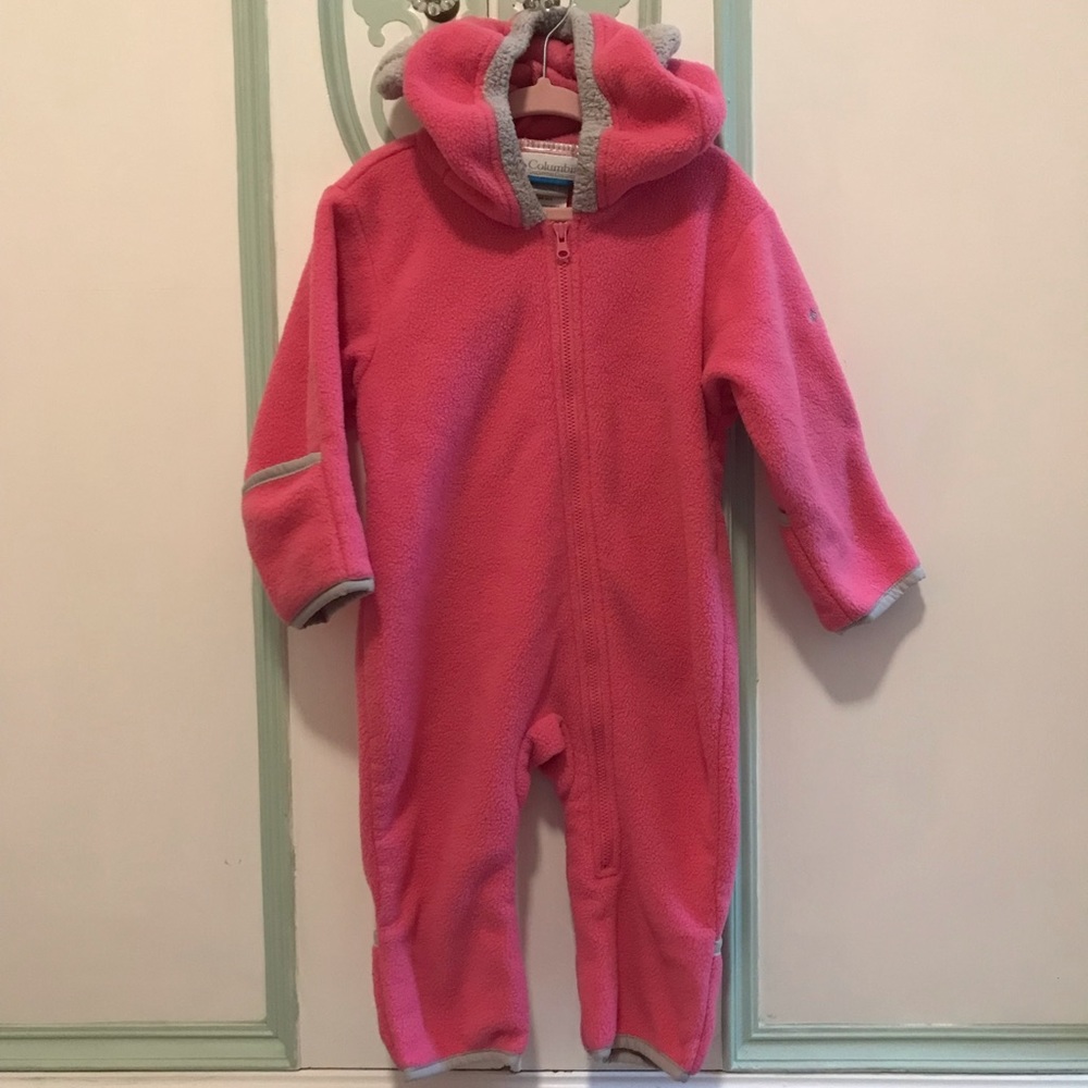 Columbia pink bunting size 12 mos